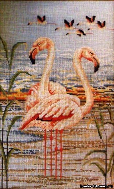 Схема для вышивки крестом Фламинго