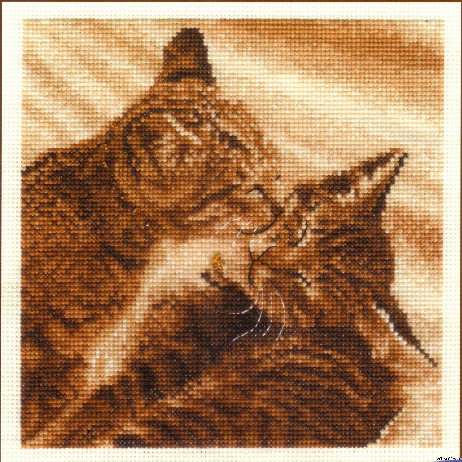 Схема для вышивки крестом "Котята"