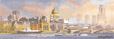 Схема для вышивки крестом "Панорама Лондона"
