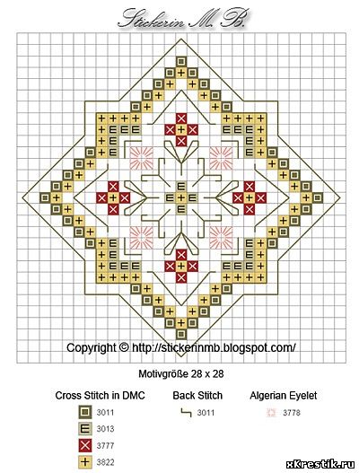 Схема для вышивки крестом.