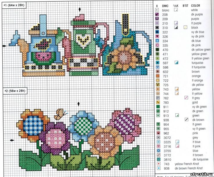 Схема для вышивки крестом.