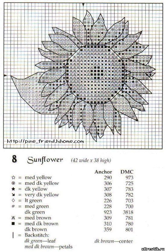 Схема для вышивки крестом.