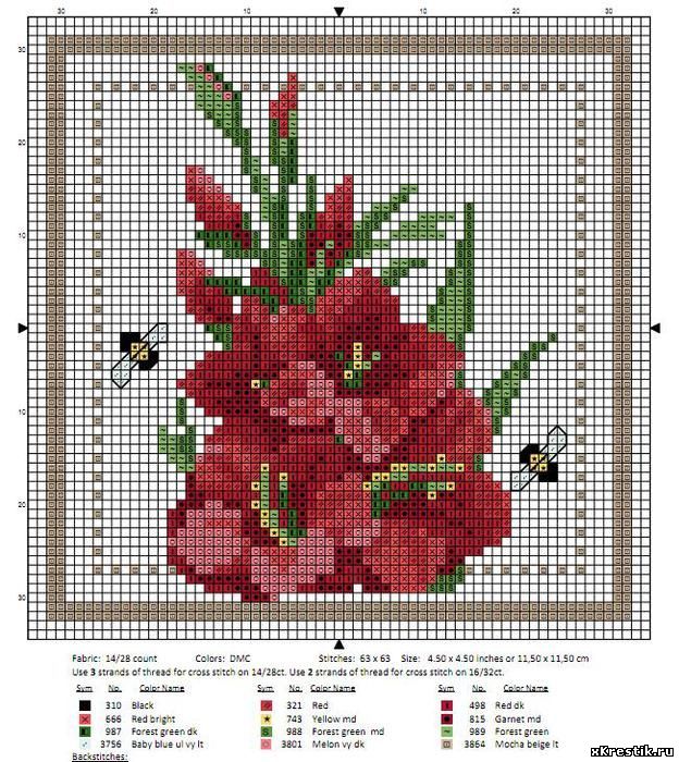 Схема для вышивки крестом.